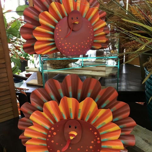 Garden decor turkeys